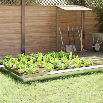 Plotovka vidaXL Plaňka na šneky 16 pcs Stříbrná 50 x 3,5 x 25 cm Nerezová ocel [874851]