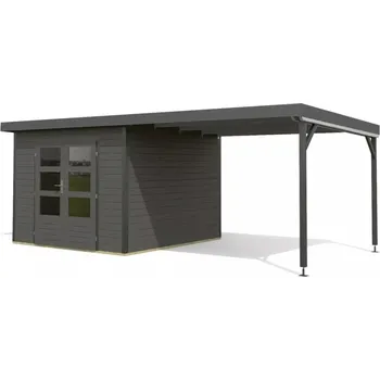 Zahradní domek LANIT PLAST, s.r.o. Hybridní domek KARIBU PLUTO B (97911) terragrau / antracit LG4049
