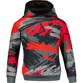 Chlapecká mikina Dětská funkční mikina premium ALTISPORT VOJ/ALK014MI01 ČERNÁ/ČERVENÁ 158