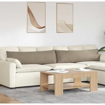 Polštář vidaXL Pohovkové polštáře 2 pcs Taupe 145 x 40 cm textil [42013854]