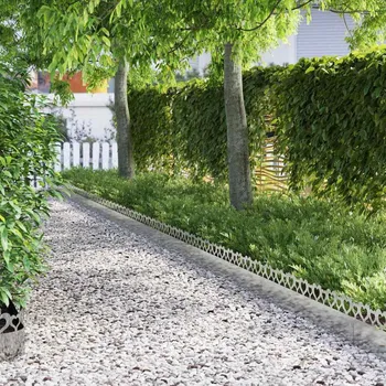 Plotovka vidaXL Obrubníky trávníku 30 pcs Stříbrná 103 x 0,05 x 22 cm [874845]