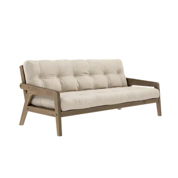 Pohovka KARUP DESIGN Třímístná rozkládací pohovka GRAB světle béžová 204 cm 132106747