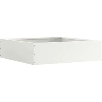 Plotovka vidaXL Okraj trávníku Bílá 50 x 50 x 13 cm Ocel [874718]