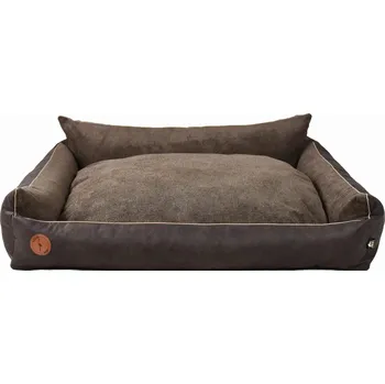 Pelíšek pro psa Pelech pro psy Rocky s polštářem Barva: Hnědá, Rozměr: L 97 cm x 86 cm