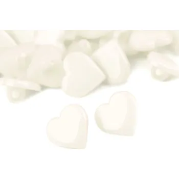Knoflík Knoflík srdce velikost 24", malé, 6 krémová nejsvět.