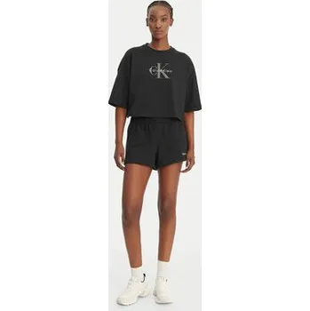 Pánské tričko Calvin Klein Jeans T-Shirt LV047F828G Černá Boxy Fit XXL