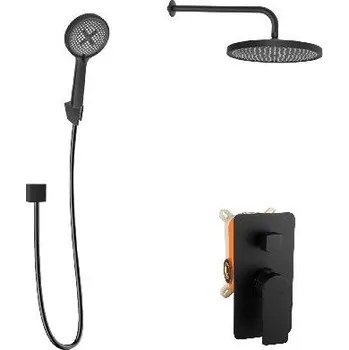 Sprchový set kielle Vega - Sprchový set s baterií pod omítku, pro 2 spotřebiče, s příslušenstvím EcoSpare a tělesem, matná černá 20618SP94