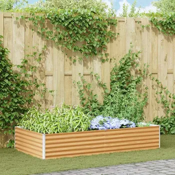 Vyvýšený záhon vidaXL Zahradní vyvýšený záhon 195 x 100 x 36 cm Pozinkovaná ocel [42017359]