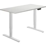 AlzaErgo Table ET1 NewGen bílý + deska 140×80 cm lamino bílý dub