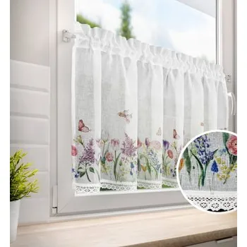 Dekorační krátká vitrážová záclona do kuchyně MALENA 60x150 cm MyBestHome