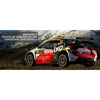 autíčko Toyota GR Yaris Rally2 - Rallye Monte Carlo 2026 #34 Delecour - De Castelli 1:43 IXO