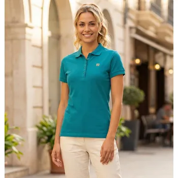 Dámské tričko Dámské triko s límečkem ALTISPORT CARRYOVER ALW065210 TMAVÝ TYRKYS XXL