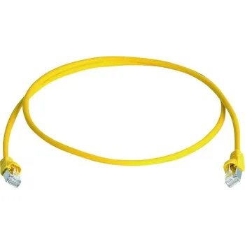 Datový kabel Telegärtner 100009133 RJ45 síťové kabely, propojovací kabely CAT 6A S/FTP 50.00 m žlutá samozhášecí, bez halogenů, UL certifikace 1 ks