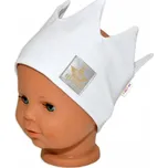 Baby Nellys Hand Made Jarní, bavlněná čelenka - dvouvrstvá, Korunka - bílá, 1-3roky | Velikost koj.