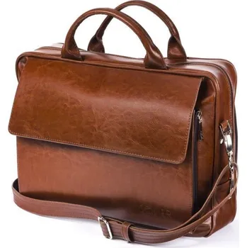 Pánská aktovka kožená taška přes rameno Solier Rothen SL30 Barva: Hnědá Vintage