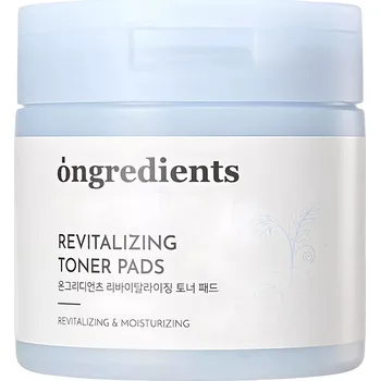 Pleťový krém Ongredients - Revitalizing Toner Pads - Revitalizační tonikum na obličej v tampóncích - 60ks