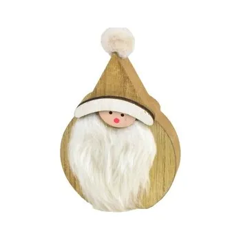 Vánoční dekorace Sněhulák dřevěný 15 cm