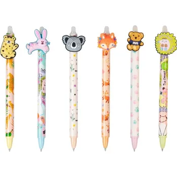 Kuličkové pero gumovací Cool Animal, 0,5, modré