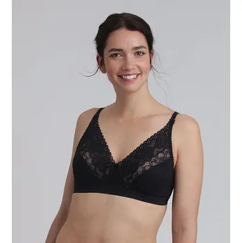 Podprsenka Dámská nevyztužená krajková podprsenka PLAYTEX WIREFREE BRA - PLAYTEX - černá 90 D