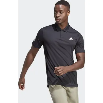 Pánská móda ADIDAS Polokošile Club 3-Stripes Tennis L ČERNÁ