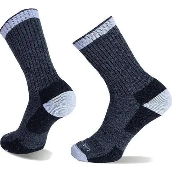 NA GIEAN Turistické ponožky Medium Weight Crew NGCM0005 44/46 BÍLÁ|ŠEDÁ