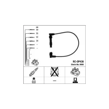 Zapalovací kabel Sada kabelů pro zapalování NGK RC-OP438 - OPEL