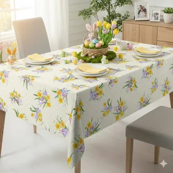 ubrus Forbyt Ubrus s nešpinivou úpravou, Narcis a tečky Ubrusy: 75 x 75 cm