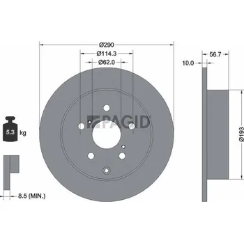 Brzdový kotouč Brzdový kotouč PAGID 54648NC