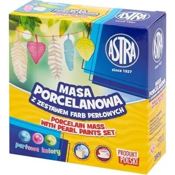 Set školních potřeb Masa Porcelanowa 250g,farby 3 kol.po 20ml,pędzelek, Astra