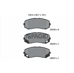 Sada brzdových destiček, kotoučová brzda HELLA PAGID C7004N