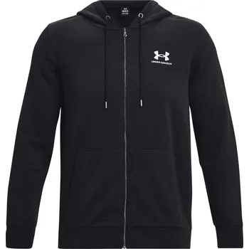 Pánská mikina mikina pánská UNDER ARMOUR UA Essential Fleece FZ Hood, Black - S