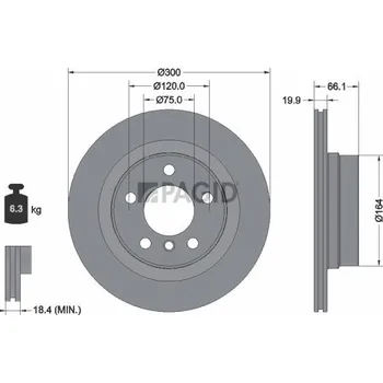 Brzdový kotouč Brzdový kotouč PAGID 55572NC