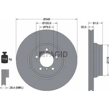 Brzdový kotouč Brzdový kotouč PAGID 54229NHC