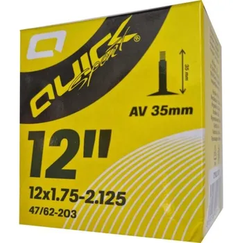 Duše na kolo Cyklistická duše Quick AV12.5 x 1.75-2.125 35mm UNI Černá