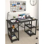 Psací stůl s policemi JAMES barva antracit