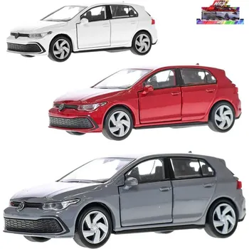 Dětské zboží Welly Auto Volkswagen Golf 8 GTI zpětný chod kov 3 barvy