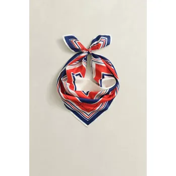 Šátek ŠÁTEK GANT NAUTICAL STRIPE PRINT SILK SCARF PERFECT RED