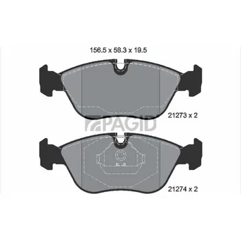 Brzdová destička Sada brzdových destiček, kotoučová brzda PAGID T1078N
