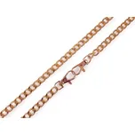 Řetízek na kabelky s reliéfem, s karabinou, délka 120 cm Varianta: 5 růžové zlato, Balení: 20 ks