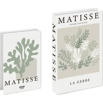 Falešná kniha s úložným prostorem Dekorativní skrytý box MATISSE La Gerbe s uměleckým designem