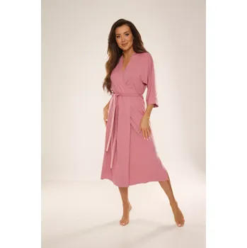 Dámský župan Vízový župan 942 Dirty pink - De Lafense L