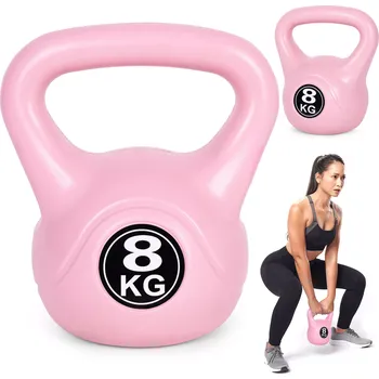 Kettlebell 8 kg růžový pro domácí trénink MODERNHOME