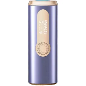 Epilátor IPL laserový epilátor 17 x 6,8 x 3,8 cm 600–1200 nm 9 úrovní intenzity Ice cooling Automatický a manuální mód Trvalé odstranění chloupků fialová