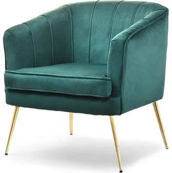 Křeslo Čalouněné křeslo RUBRAS - zelené / zlaté