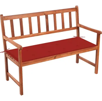 Zahradní lavice zahrada-XL Zahradní lavice s poduškou 120 cm masivní akáciové dřevo 3063774