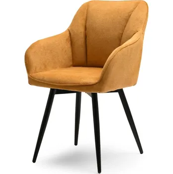 Jídelní židle Čalouněná jídelní židle MIRELVA - medová / černá