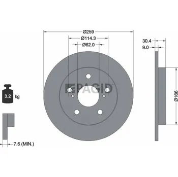 Brzdový kotouč Brzdový kotouč PAGID 54641NC