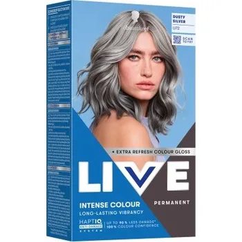 Barva na vlasy Schwarzkopf Live Intense Colour Permanent barva na vlasy U72 šedivá stříbrná
