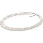 Perlový náhrdelník Agatha z přírodních perel se stříbrným zapínáním