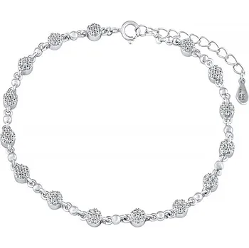 Náramek Stříbrný náramek Lali s Brilliance Zirconia 17+3 cm